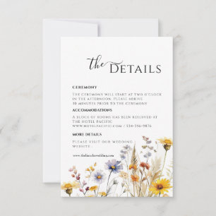 Wildflower Spring Details Enclosure card