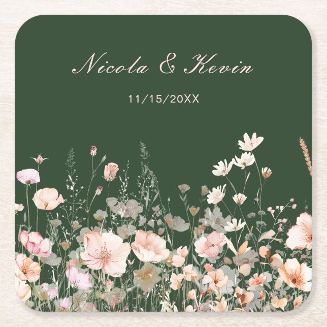 Wildflower Spring Floral Coaster (Front)