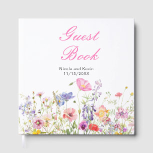 Wildflower Spring Floral Wedding Guest Book