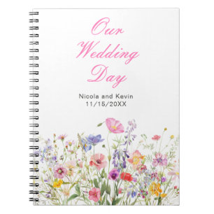 Wildflower Spring Floral Wedding Planner Notebook