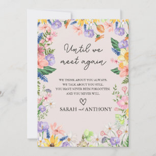 Wildflower Spring In Loving Memory Wedding Sign Invitation