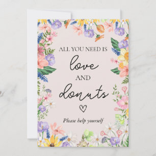 Wildflower Spring Love and Dount Wedding Card