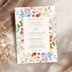 Wildflower Spring Meadow Garden Floral Wedding Invitation