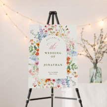 Wildflower Spring Meadow Garden Wedding Welcome