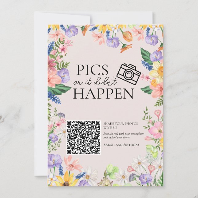 Wildflower Spring Pics or it Didn't Happen Card (Front)