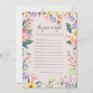 Wildflower Spring Price is Right Game Card