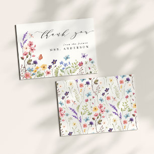 Wildflower Spring Summer Bridal Shower Thank You 