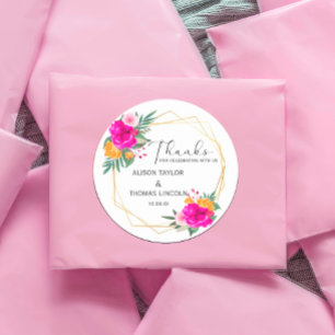 Wildflower Spring Thanks Classic Round Sticker