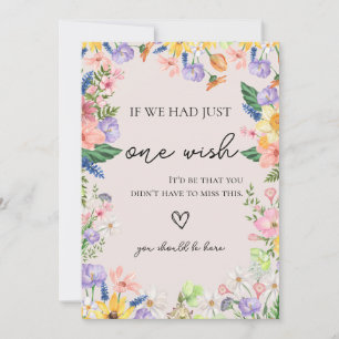 Wildflower Spring Wedding Memorial Sign Card