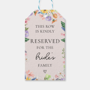 Wildflower Spring Wedding Reserved Chair Tag