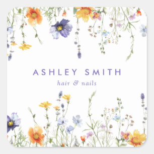 Wildflower Square Sticker