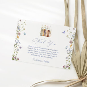 Wildflower Storybook Bridal Shower Thank You Enclosure Card