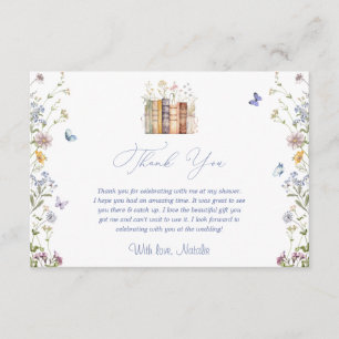 Wildflower Storybook Bridal Shower Thank You Enclosure Card