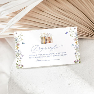 Wildflower Storybook Diaper Raffle Enclosure Card