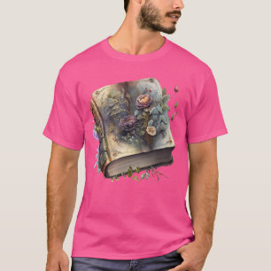 Wildflower Summer Floral Book Horror Funny Gothic T-Shirt