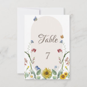 Wildflower Sunflower Butterflies Invitation