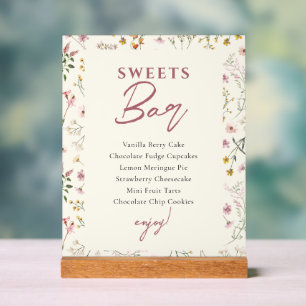 Wildflower Sweets Table Sign
