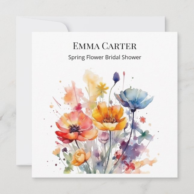 Wildflower Symphony: Colourful Spring Watercolor  (Front)