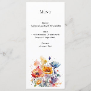 Wildflower Symphony: Colourful Spring Watercolor  Menu