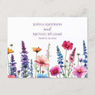 Wildflower Symphony-RSVP-Wedding- Postcard