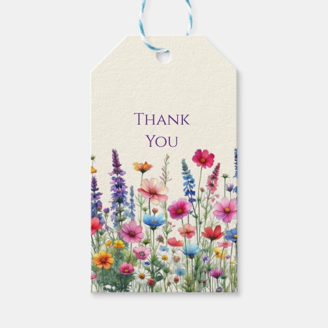 Wildflower Symphony-Wedding- Gift Tags (Front)
