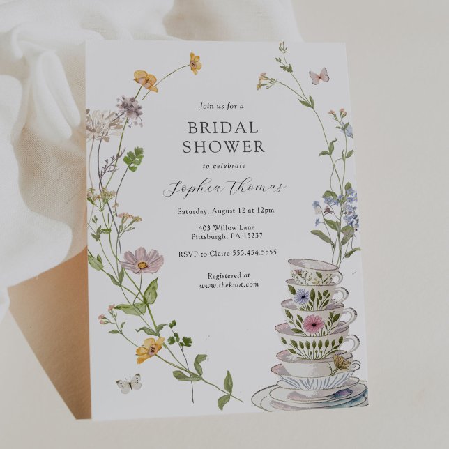 Wildflower Tea Bridal Shower Invitation (Creator Uploaded)