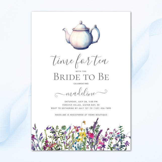 Wildflower Tea Bridal Shower Invitation (Creator Uploaded)