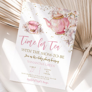 Wildflower Tea Party Baby Shower Invitation