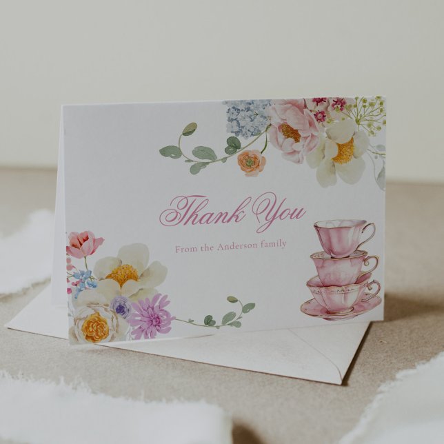 Wildflower Tea Party Baby Shower Thank You (Creator Uploaded)