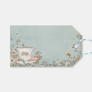 Wildflower Tea Party Birthday Horizontal Gift Tags