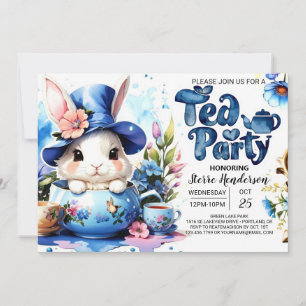 Wildflower Tea Party Boy Baby Shower Invitation