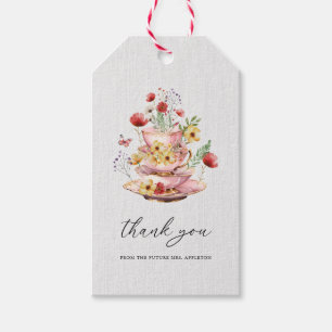 Wildflower Tea Party Bridal Shower Favour Gift Tags