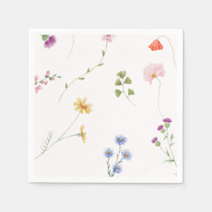 Wildflower Tea Party Bridal shower Napkin