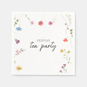 Wildflower Tea Party Bridal shower Napkin