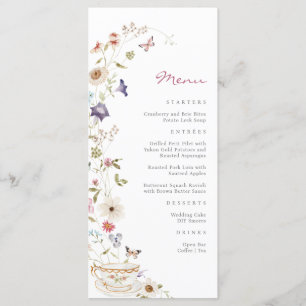 Wildflower Tea Party Menu