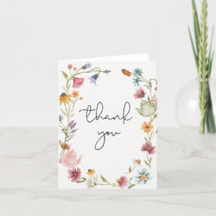 Wildflower Tea Party Thank You Card