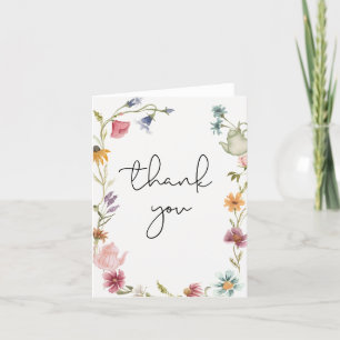 Wildflower Tea Party Thank You Card