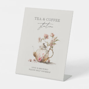 Wildflower Tea Party Watercolor Bridal Shower Sign