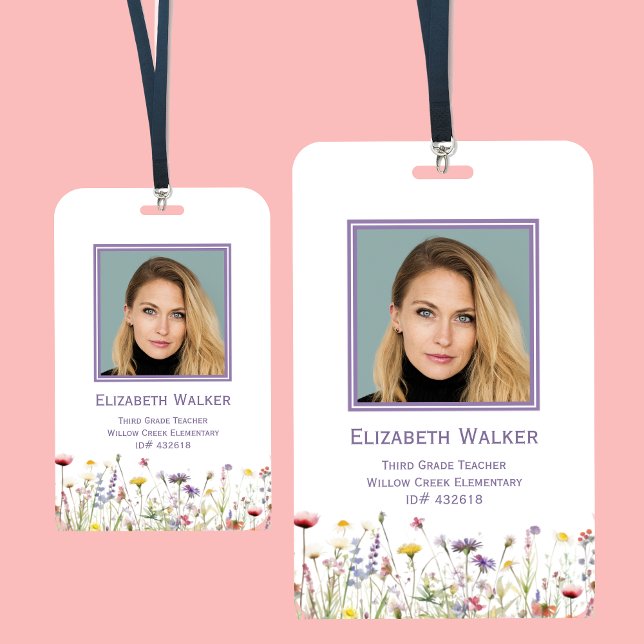 Wildflower Teacher Employee ID ID Badge (Wildflower Employee Badge)