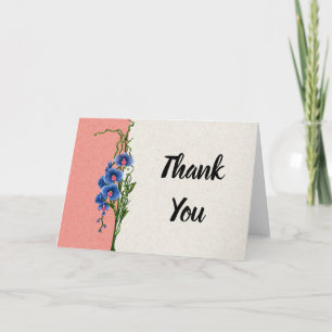 Wildflower Thank You Card with Forget Me Nots