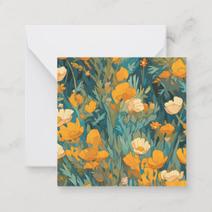 Wildflower Thank You, Note Card - Blank Inside
