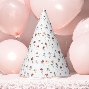 Wildflower Theme Birthday Party Wild One  Party Hat
