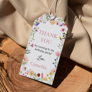 Wildflower Theme Thank You Tag