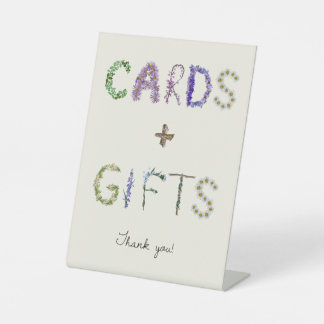 Wildflower themed Cards and Gifts  Pedestal Sign