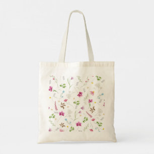 Wildflower Tote Bag – Light Botanical Design