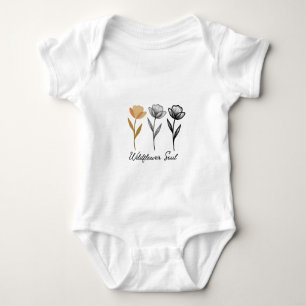 Wildflower trendy Design Baby Bodysuit