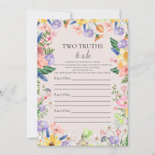 Wildflower Two Truths & A Lie Baby Game Card