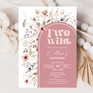 Wildflower Two Wild Birthday Invitation