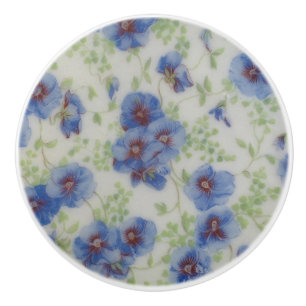 Wildflower Violets Ceramic Knob
