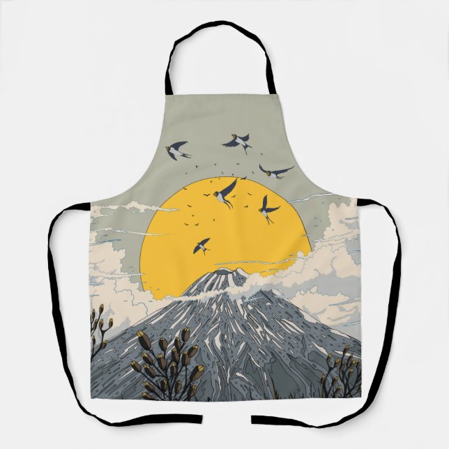 Wildflower Volcano Mountain Apron (Front)